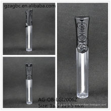 Plastique transparent & vide ronde Lip Gloss Tube AG-OB-LGI2006Z, AGPM emballage cosmétique, couleurs/Logo personnalisé